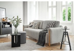 Светлосив сгъваем/с място за съхранение диван от прежда с примки от букле 244 cm Arcadova – ELTAP