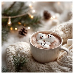 Картина на платно – Коледно спокойствие с вкусен шоколад