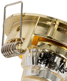 Комплект от 6 вградени прожектора месинг GU10 35 mm - Edu