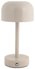 Кремава LED настолна лампа с метален абажур (височина 24,5 cm) James – Leitmotiv