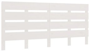 821373 vidaXL Табла за спалня, бяла, 135x3x80 см, борово дърво масив