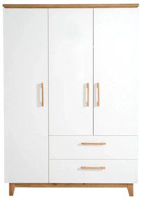 Бял детски гардероб от дъб 135x200 cm Finn - Roba