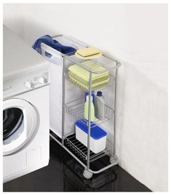 Универсален подвижен рафт с кошница , 28 л Slim - Wenko