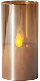 Оранжева LED восъчна свещ в стъкло, височина 10 см M-Twinkle - Star Trading