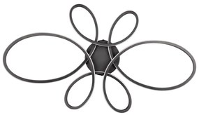 Черна LED светлина за таван 45,5x83 cm Fly - Trio