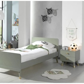 Маслиненозелено детско нощно шкафче от борова дървесина Billy - Vipack