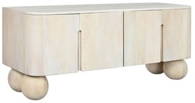 ТВ шкаф Home ESPRIT Бял Дърво манго 140 x 40 x 58 cm