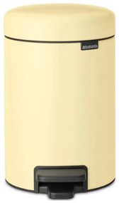 Кош за боклук с педал Brabantia NewIcon 1008836, 3 л, Плавно затваряне, Противоплъзгаща основа, Жълт