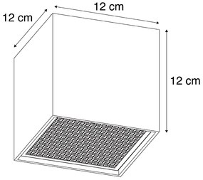 Дизайнерски повърхностно монтиран прожектор бял GU10 111mm - Box Honey