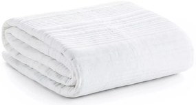 Елегантна покривка за легло TARA от матирана тъкан с ватиран десен - бяла Ширина: 170 см | Дължина: 210 см