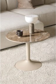 Кафява кръгла масичка за кафе с керамичен плот ø 60 cm Malta – Actona