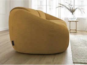 Диван от рипсено кадифе в цвят горчица 250 cm Tina – Bobochic Paris