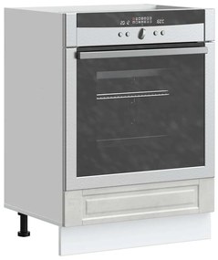 854001 vidaXL Шкаф за фурна, Porto, бетонно сив, инженерно дърво