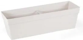 Serinova - Пластмасова саксия за балкон "Yali", 51,5x17xh15,8см, 10.8л, бяла-(YB02)