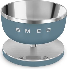 Кухненска везна Smeg Collezione KSC01SBMWW, До 5 кг/5 л, ТАРА, LED дисплей, Противоплъзгаща се основа, Автономия до 36 часа, Буреносно синьо
