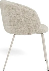 ЦЛЯРА Бежово (тъкан Juto 4)/сивобежова крака (кашмир) - МОДЕРЕН ТАПИЦИРАН СТОЛ ЛОФТ ЗА ДНЕВНА/ТРАПЕЗАРИЯ/ОФИС