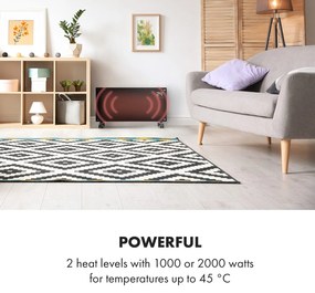Klarstein Bornholm Smart, конвекторен нагревател, 2000 W,  WiFi, LCD дисплей, таймер, IP24, черен