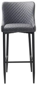 Сив бар стол от имитация на кожа (височина на седалката 77 cm) Ottowa – Unique Furniture