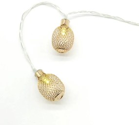 LED крушка в поредица Metal pineapple-Злато-Стабилен (10) парчета