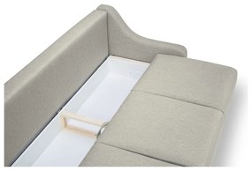 Светлосив разтегателен диван с място за съхранение Freesia - Mazzini Sofas