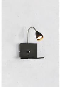 Черна стенна лампа ø 6,5 cm Logi – Markslöjd