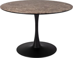 Кръгла трапезна маса с плот от имитация на мрамор ø 110 cm Maru – White Label