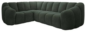 Тъмнозелен ъглов диван (ляв ъгъл/L форма) Shell – Miuform