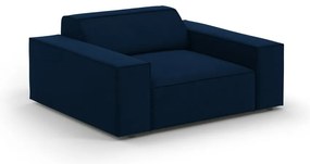 Тъмносиньо кадифено кресло Jodie – Micadoni Home