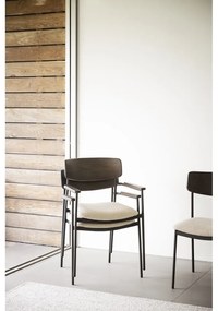 Трапезни столове в кремаво и тъмнокафяво в комплект от 2 бр. Maymont – Rowico