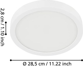 Бяло LED осветително тяло за таван FUEVA 5 – EGLO