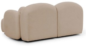 Светлокафяв ъглов диван от прежда с примки от букле (десен ъгъл) Orbit – Ropez