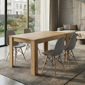 Комплект за трапезария 5 части Darlen - Nova в цвят сапфирен дъб - сив 125x72x74см.