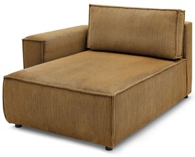 Модул за диван от велур в цвят горчица, ляв ъгъл Nihad modular - Bobochic Paris