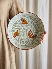 Зелена керамична купа ø 28 cm Hezha – Bloomingville