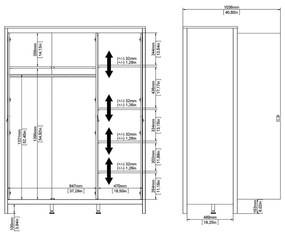 Черен гардероб 150x199 cm Madrid – Tvilum