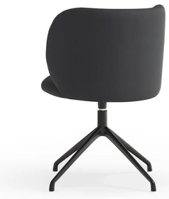 Черен тапициран трапезен стол Mogi – Teulat