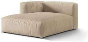 Бежов кадифен модул за диван (ляв ъгъл) Martina – Micadoni