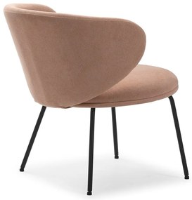 Светлорозово кресло Rush – Marckeric