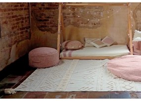 Бял ръчно изработен памучен килим подходящ за пране 140x200 cm Tribu Natural – Lorena Canals