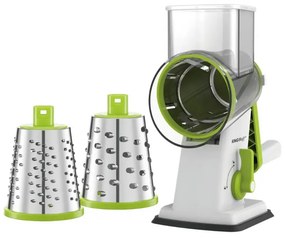 Ръчно ренде с 3 сменяеми приставки Kinghoff KH 1960, Неръждаема стомана, Бял/Зелен