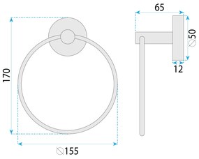 Закачалка за баня Ring 6610 Modern Brush Nickel