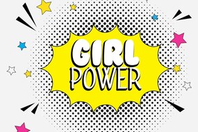 Картина на платно – С поп арт надпис – GIRL POWER