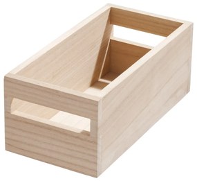 Кутия за съхранение, изработена от пауловния Дърво с дръжки, 12,7 x 25,4 cm Eco - iDesign