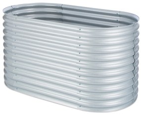 Blumfeldt High Grow, сребърна, 1,6 m, повдигната леха, поцинкован алуминий