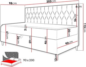 Диван - легло Junior Filip II-Gkri-Дължина: 90 cm