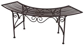 Черно-тъмнокафява метална градинска пейка Fuego – Garden Pleasure