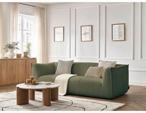 Зелен диван от прежда с примки от букле 242 cm Giorgia – Bobochic Paris