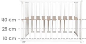 Бяла кошара за игра 100x100 cm Little stars - Roba