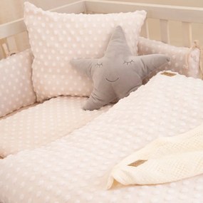 Бежово детско спално бельо за детско креватче със смес от памук 80x80 cm Frosty Almond – Roba