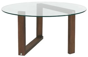 Кафява кръгла маса за кафе ø 80 cm Yuvarlak - Neostill